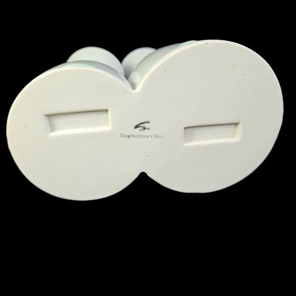 Spin Double Vase Contemporary Design Red Bamboo Jingdezhen China Gift Box READ - Picture 5 of 11